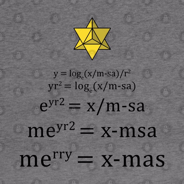 Merry X-mas Tree - Math Equation Christmas Tree by CottonGarb